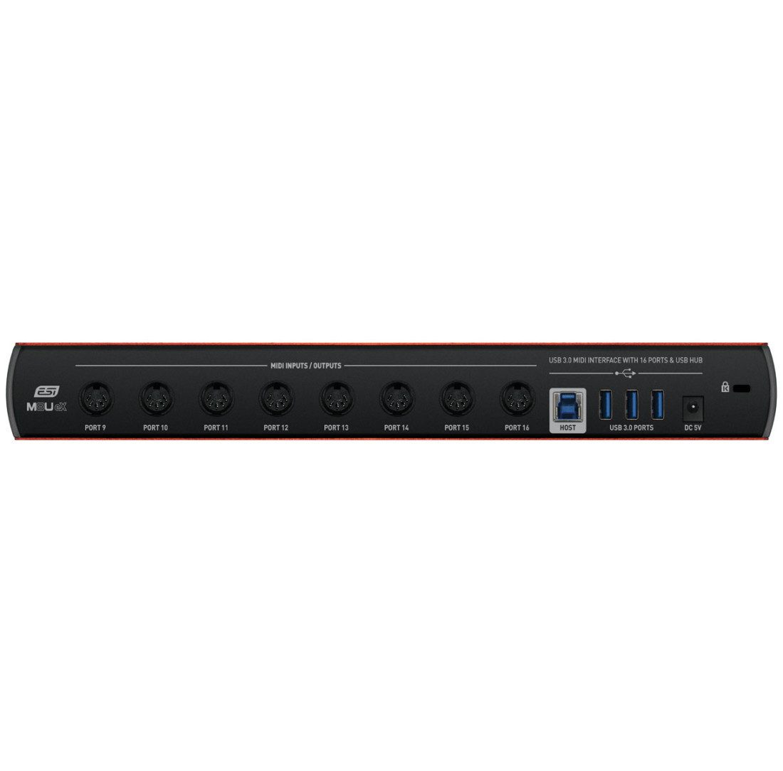 ESI Audio ESI M8U eX USB 3.0 MIDI-Interface mit 16 Ports Digitales Aufnahmegerät (USB 3.0 MIDI-Interface mit 16 intelligenten MIDI-Ports)