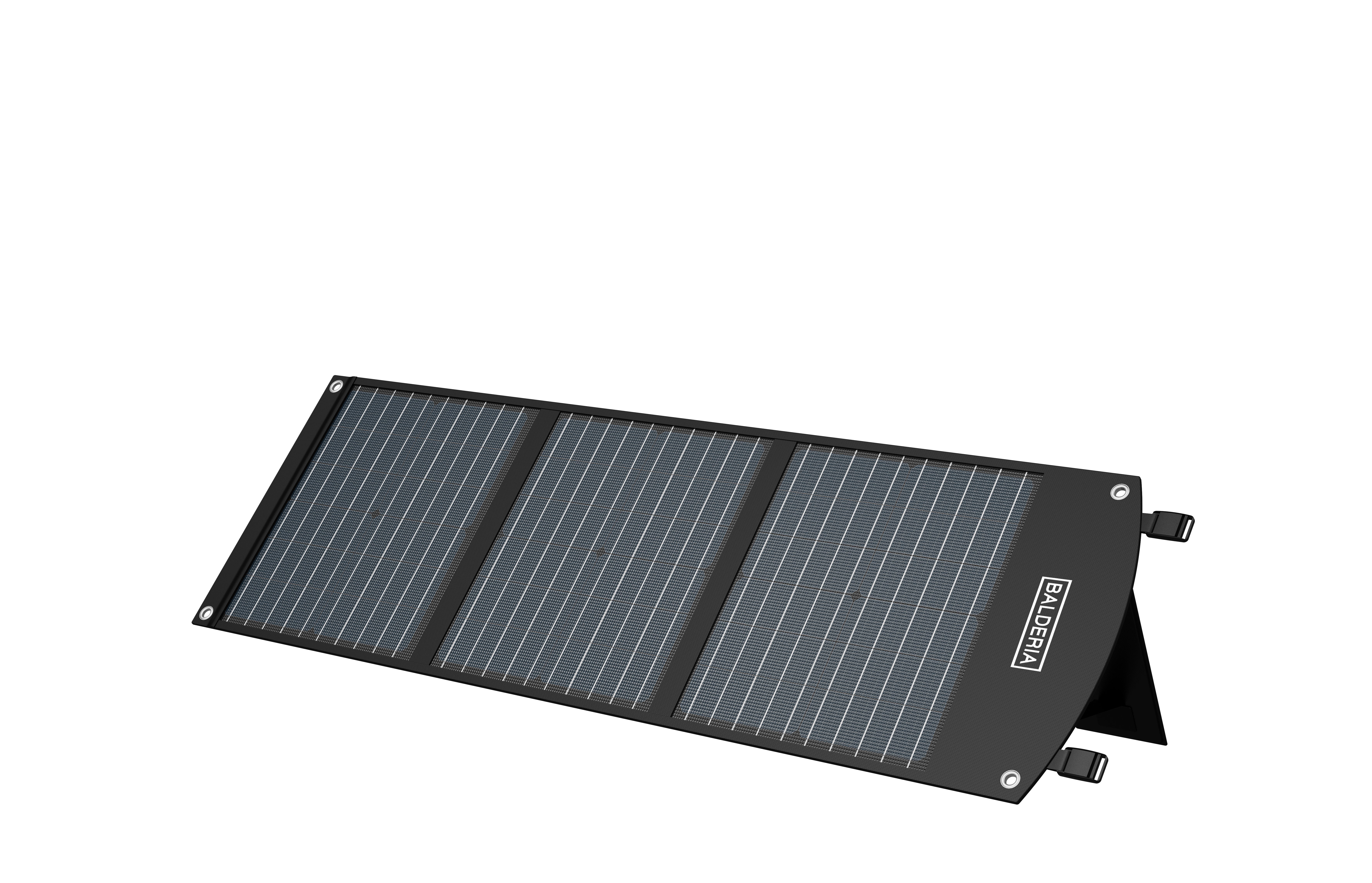 Balderia Solarmodul BALDERIA Solarboard 60W - Faltbares Solarpanel für Powerstations, Monokristallin, (1-St), Faltbares Solarmodul 60W für Powerstation mit integrierter Tragetasche