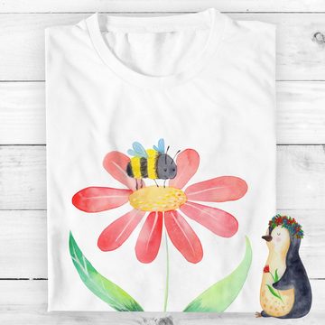Mr. & Mrs. Panda T-Shirt Hummel Blume - Weiß - Geschenk, T-Shirt, Hummeln, Herrn, süße Tiermot (1-tlg)