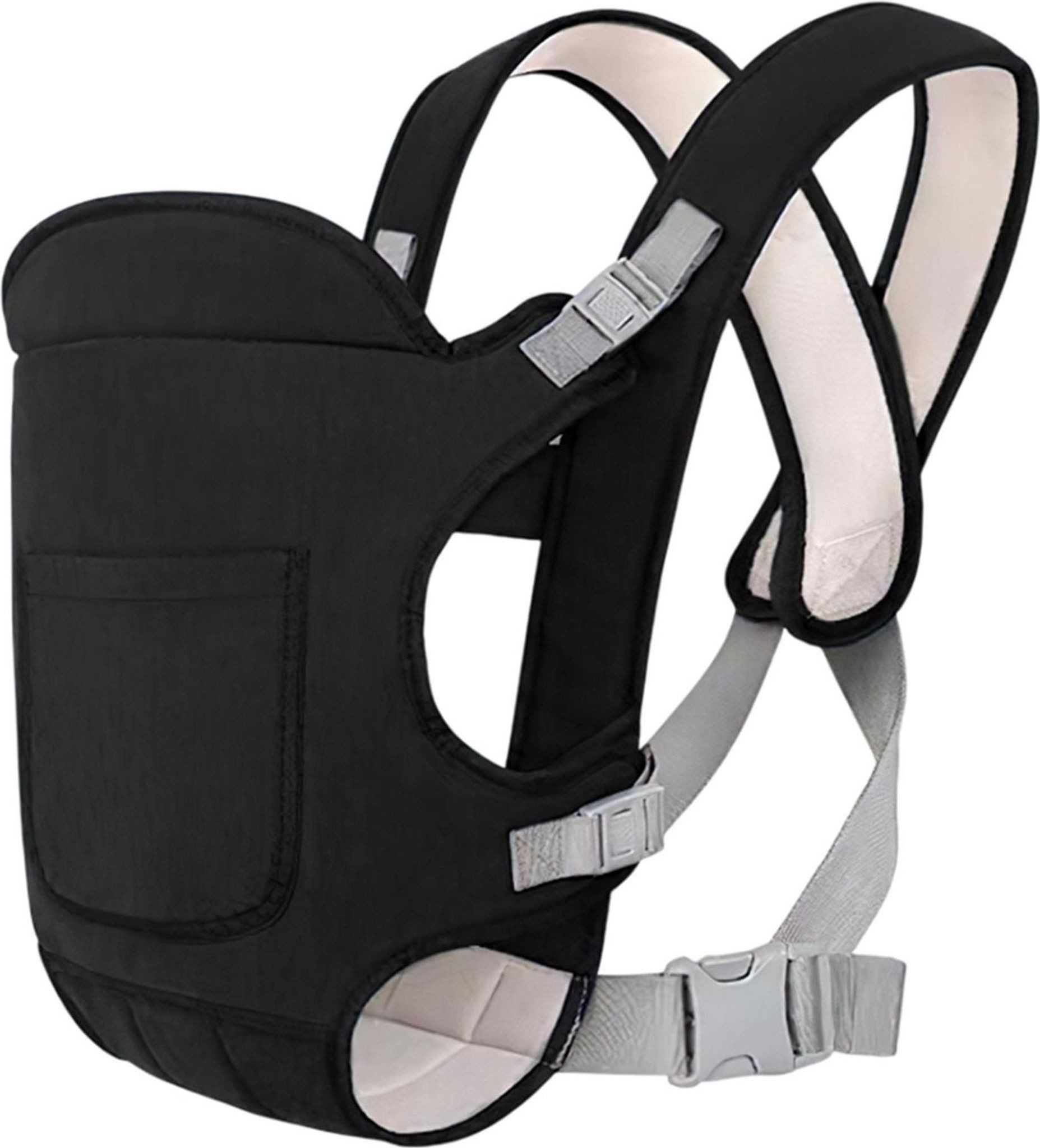 FELIXLEO Babytrage Tragetuch Babytrage Neugeborene Ab Geburt für Babys bis 15kg Schwarz