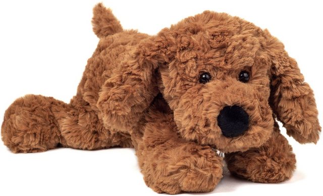 Teddy Hermann® Kuscheltier Schlenkerhund liegend braun, 28 cm, mit Schlenkerbeinen