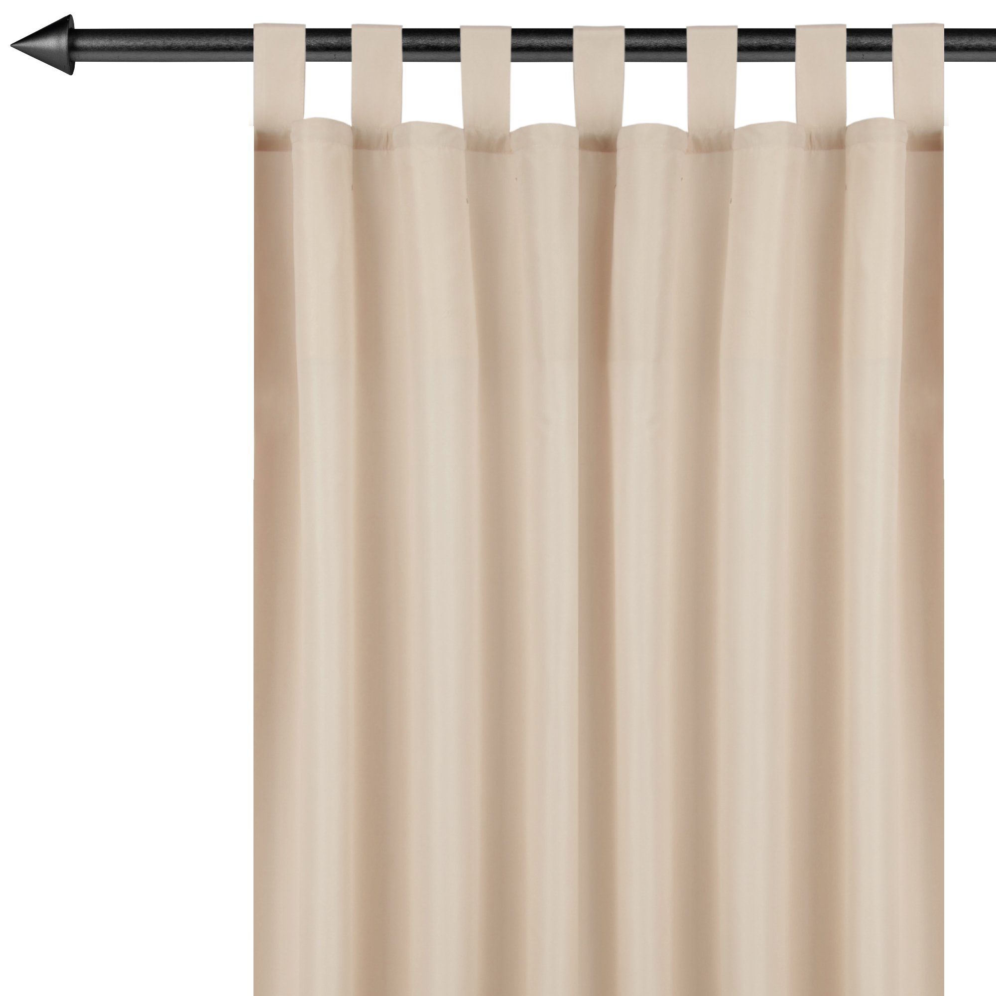 ausziehbar, ausziehbar 1-läufig, 130-240cm, Wand Bestlivings, Stilgarnitur Edelstahl, 70-130cm geklemmt, Gardinenstange und der in Ausführungen, Schwarz Vorhangstangen versch. befestigen an Set o.