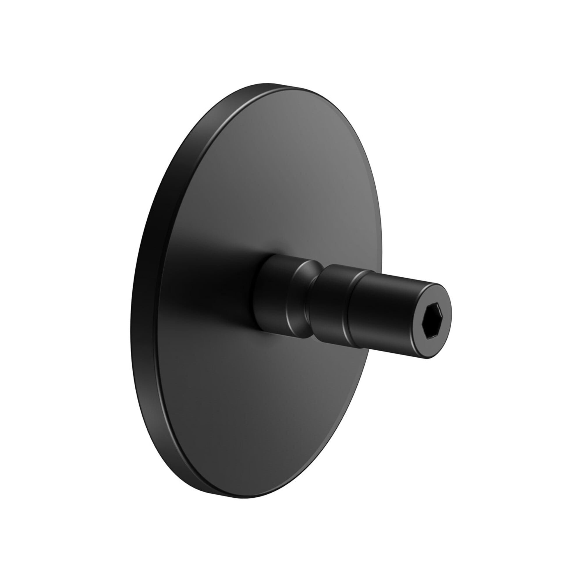 Keuco Badarmatur Keuco Klebe-Set Nr. 5 schwarz matt, mit Rosette
