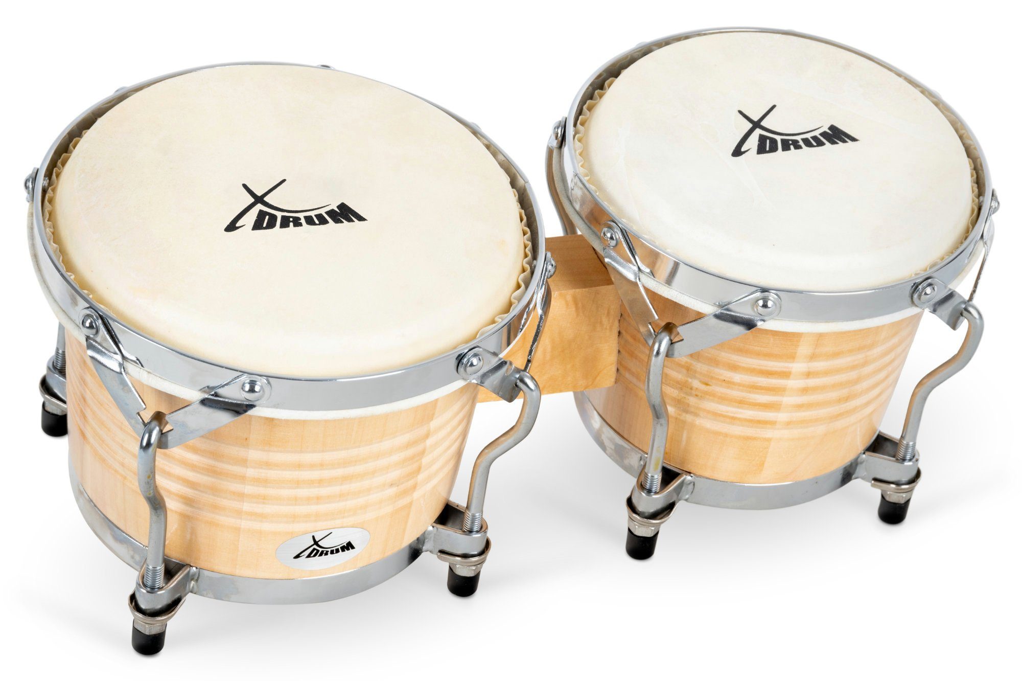 XDrum Bongo Pro - 2 Trommeln mit 6,5" (17 cm) und 7,5" (20 cm) Durchmesser