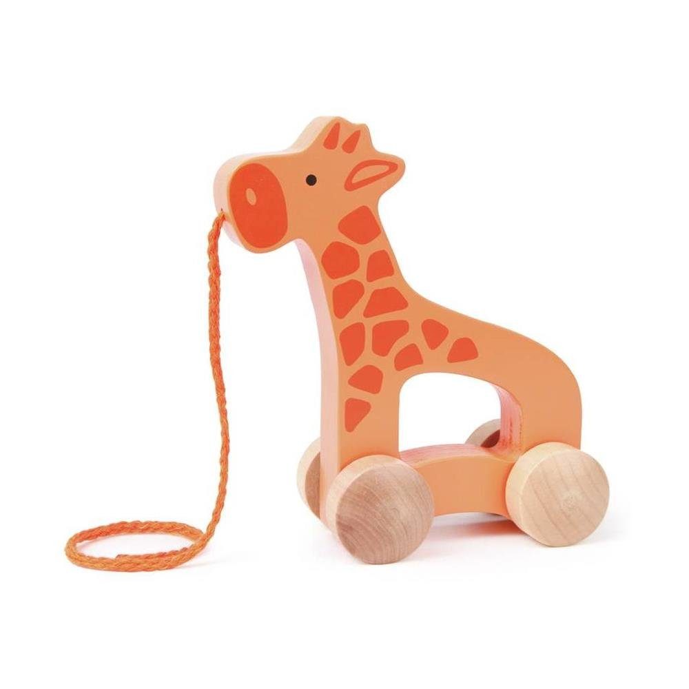 Hape Nachziehspielzeug Nachzieh-Giraffe, 15 cm, aus Holz