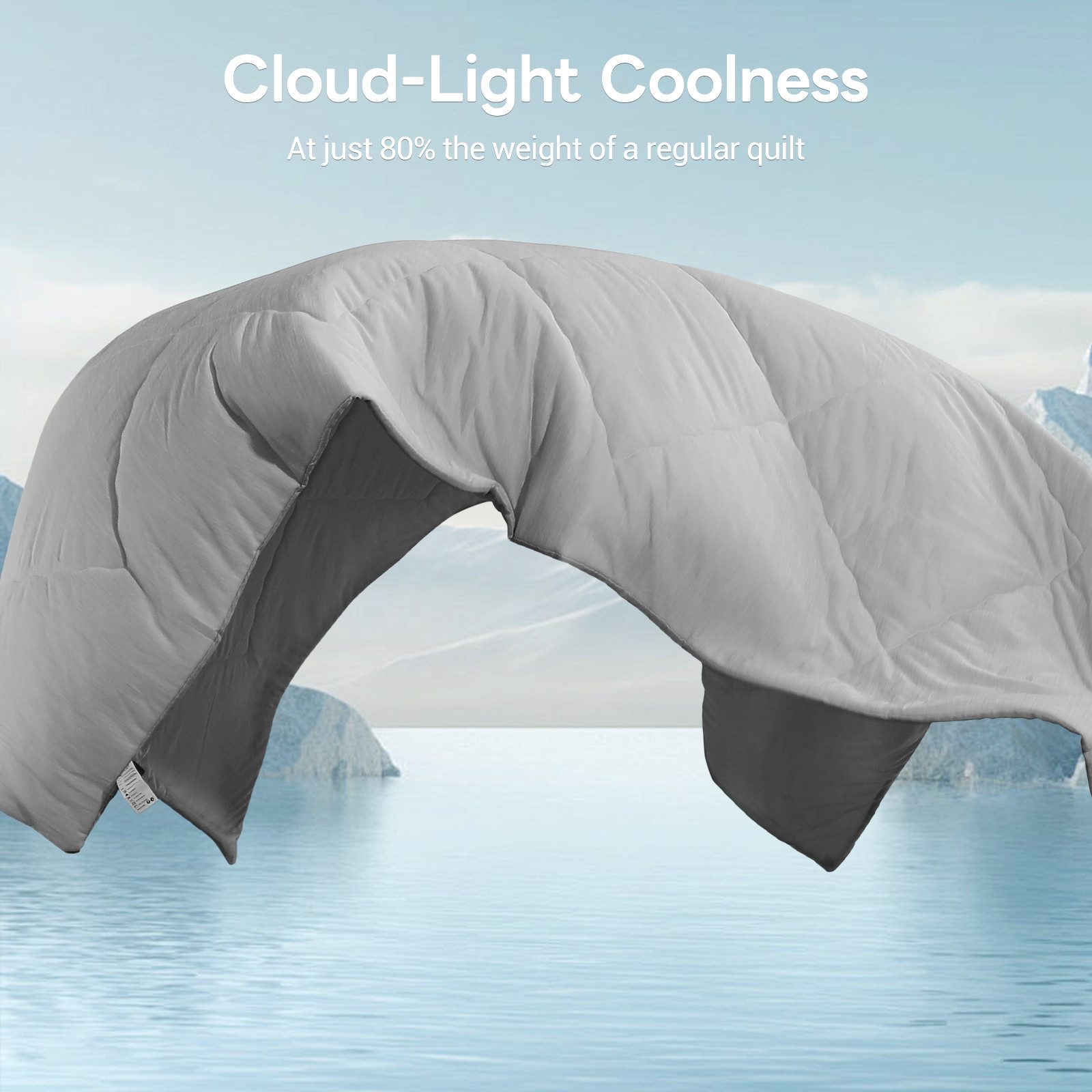 Elegear Sommerbettdecke Sommerdecke 150/220x200cm Kühldecke mit Japanische Arc-Chill 3.0, Kühlende Bettdecke aus Kühlfasern, superweich, antiallergisch
