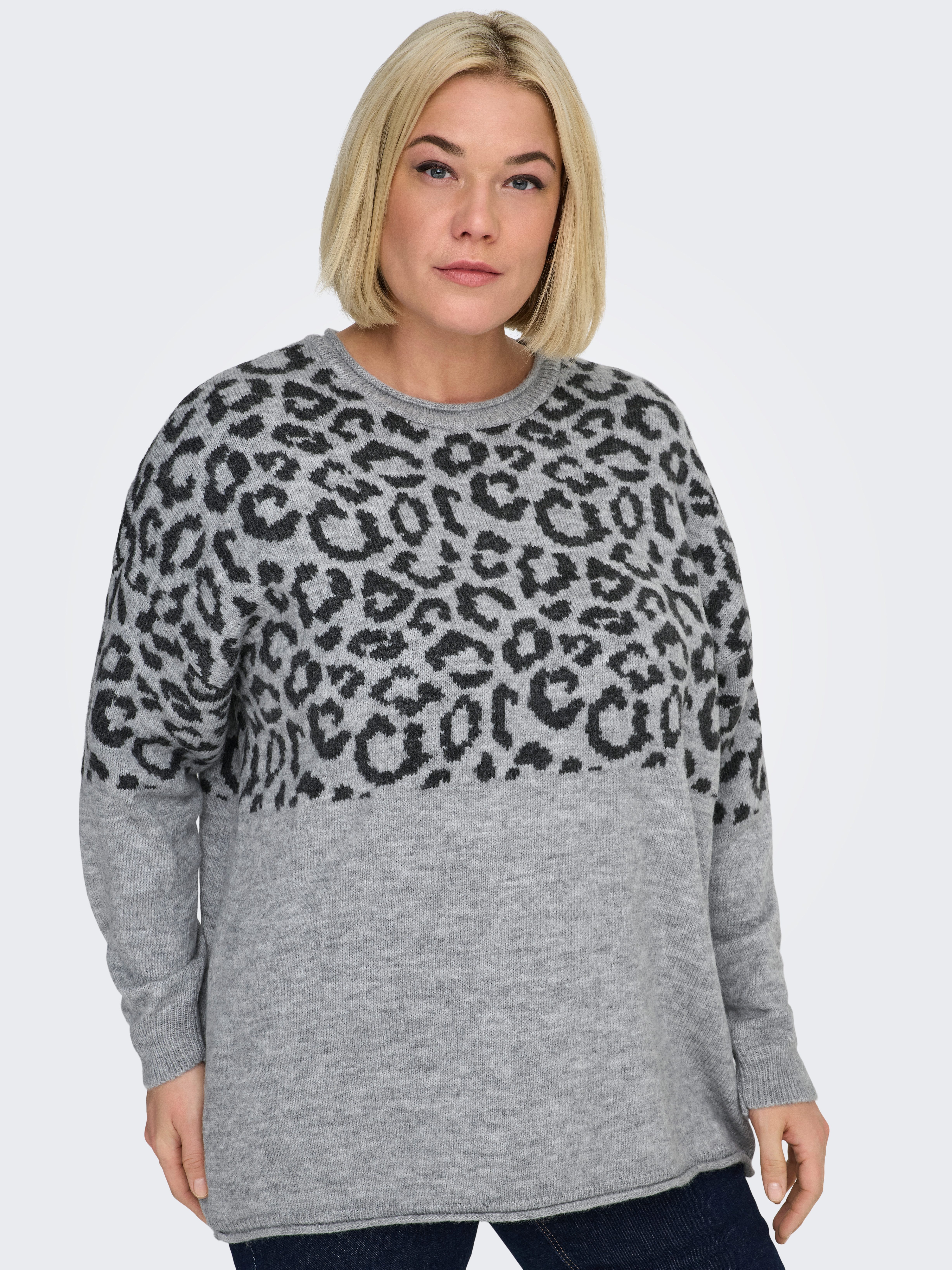 ONLY CARMAKOMA Rundhalspullover CARJADE ZEBRA L/S O-NECK KNT. Reduzierter Preis € 29,99. Unverbindliche Preisempfehlung € 39,99
