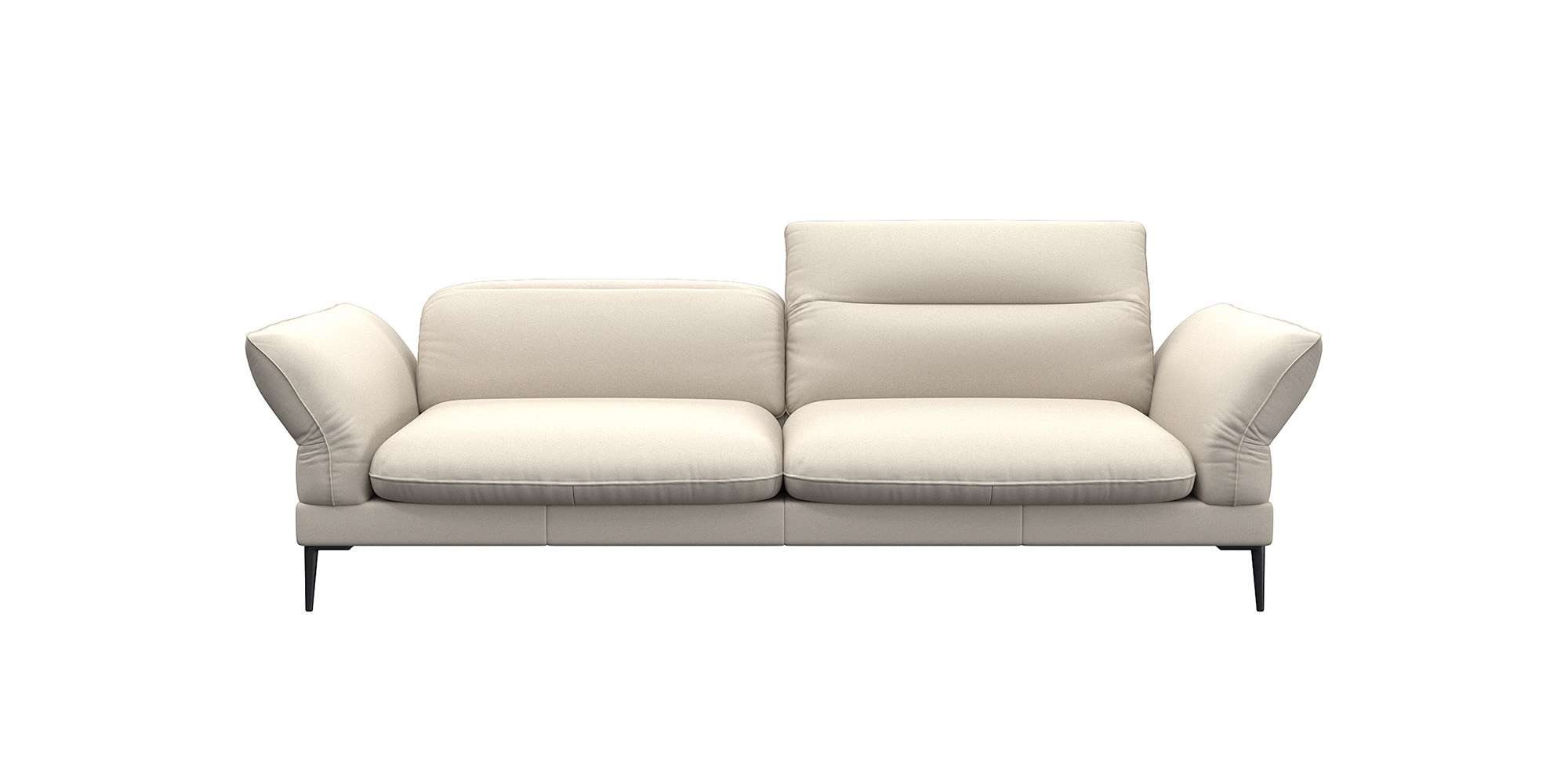 FLEXLUX 3-Sitzer Salino, Funktionssofa, Relaxsofa, Sofa mit Arm- und Kopfteil-Verstellungen, Kaltschaum & Stahl-Wellen