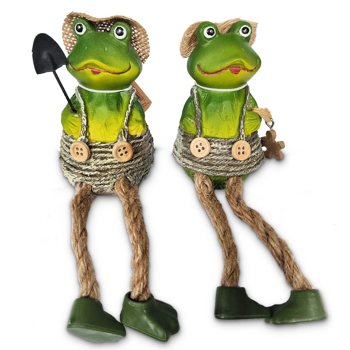 matches21 HOME & HOBBY Dekofigur Frösche Kantenhocker 2er Set je 18 cm (1 S günstig online kaufen