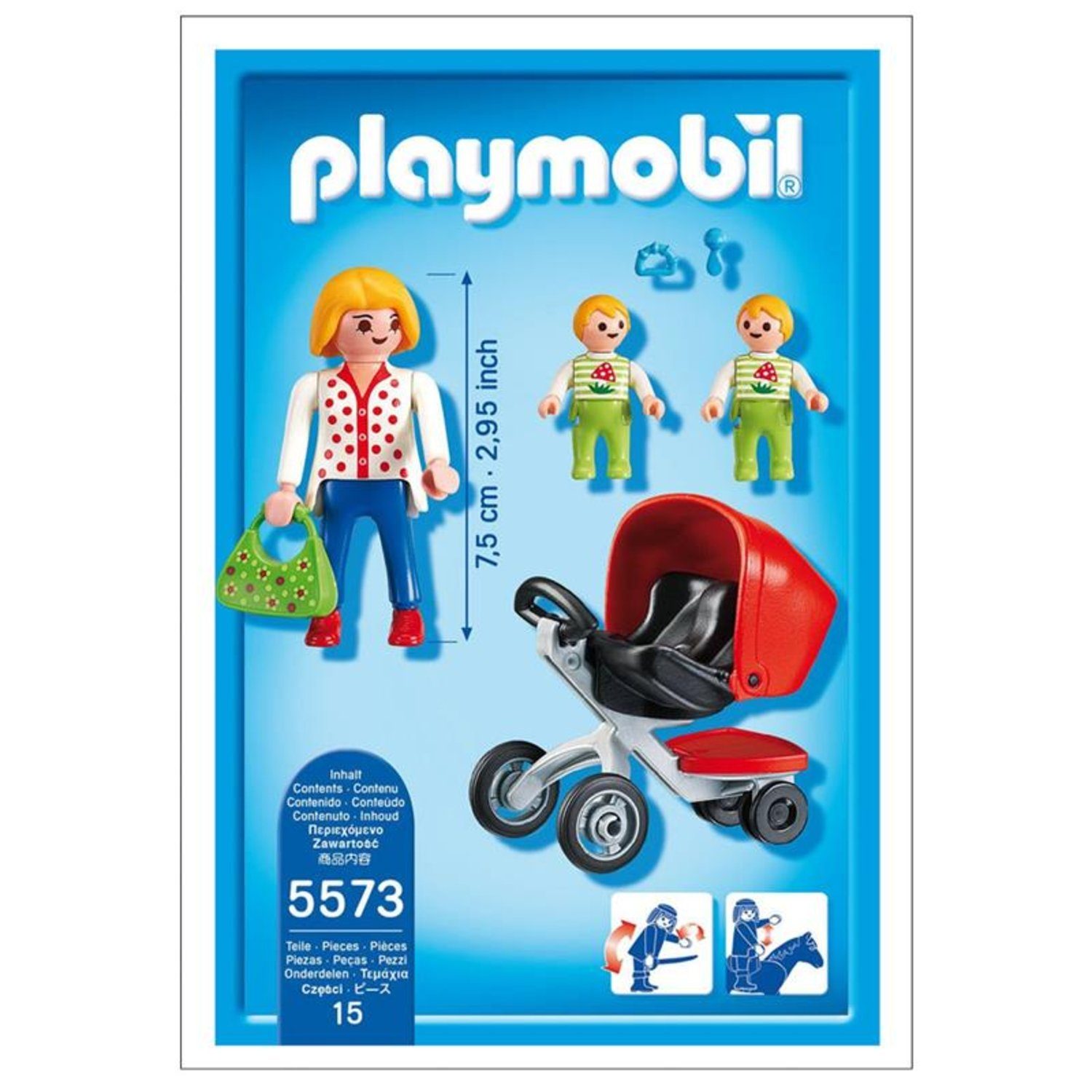 Playmobil® Spielwelt PLAYMOBIL® 5573 - Zwillingskinderwagen – Bild 2 von 3