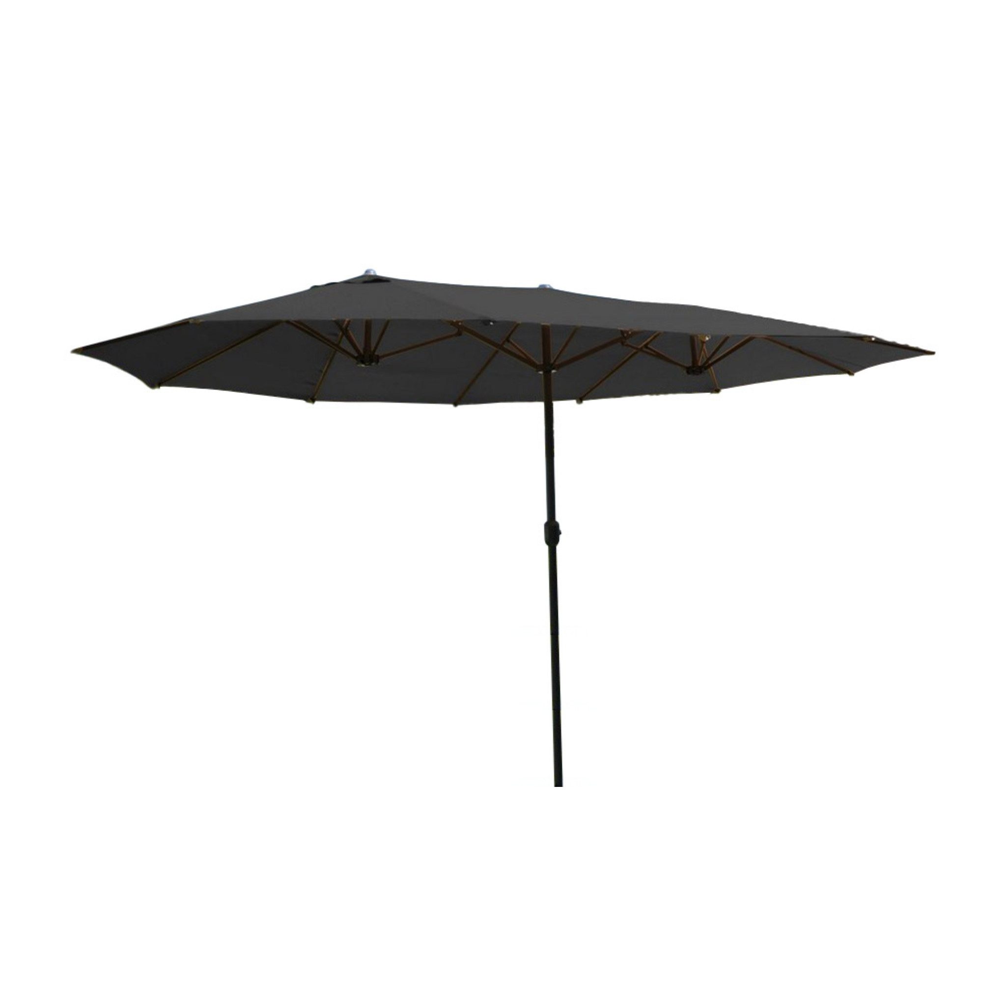 Solax-Sunshine Sonnenschirm Ovaler Sonnenschirm 4,6 x 2,7 m in Anthrazit ohne Standfuß, Ovaler Sonnenschirm 4,6 x 2,7 m in Anthrazit ohne Standfuß
