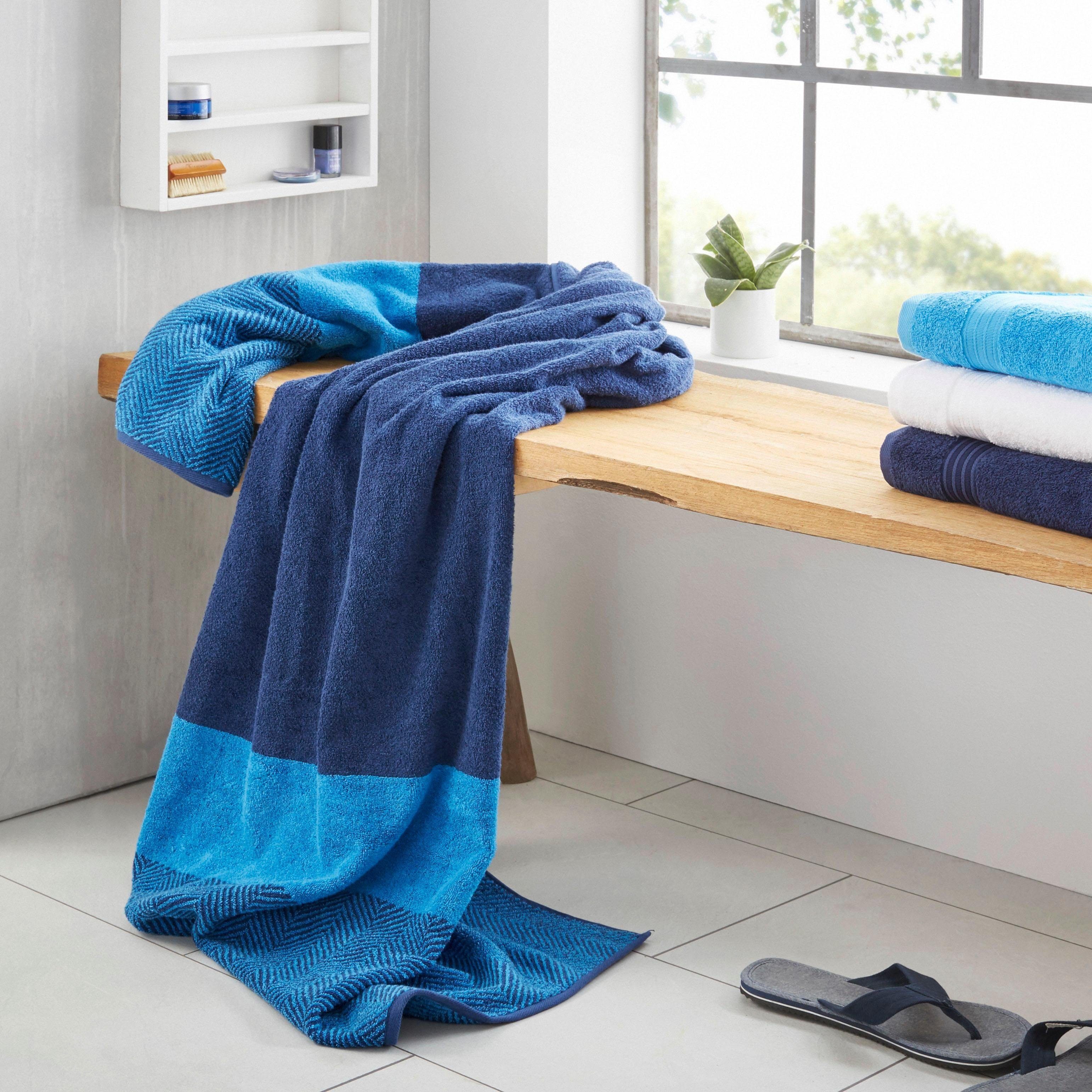 Dyckhoff Saunatuch Two-Tone Stripe, Walkfrottee (1-St), günstig online kaufen