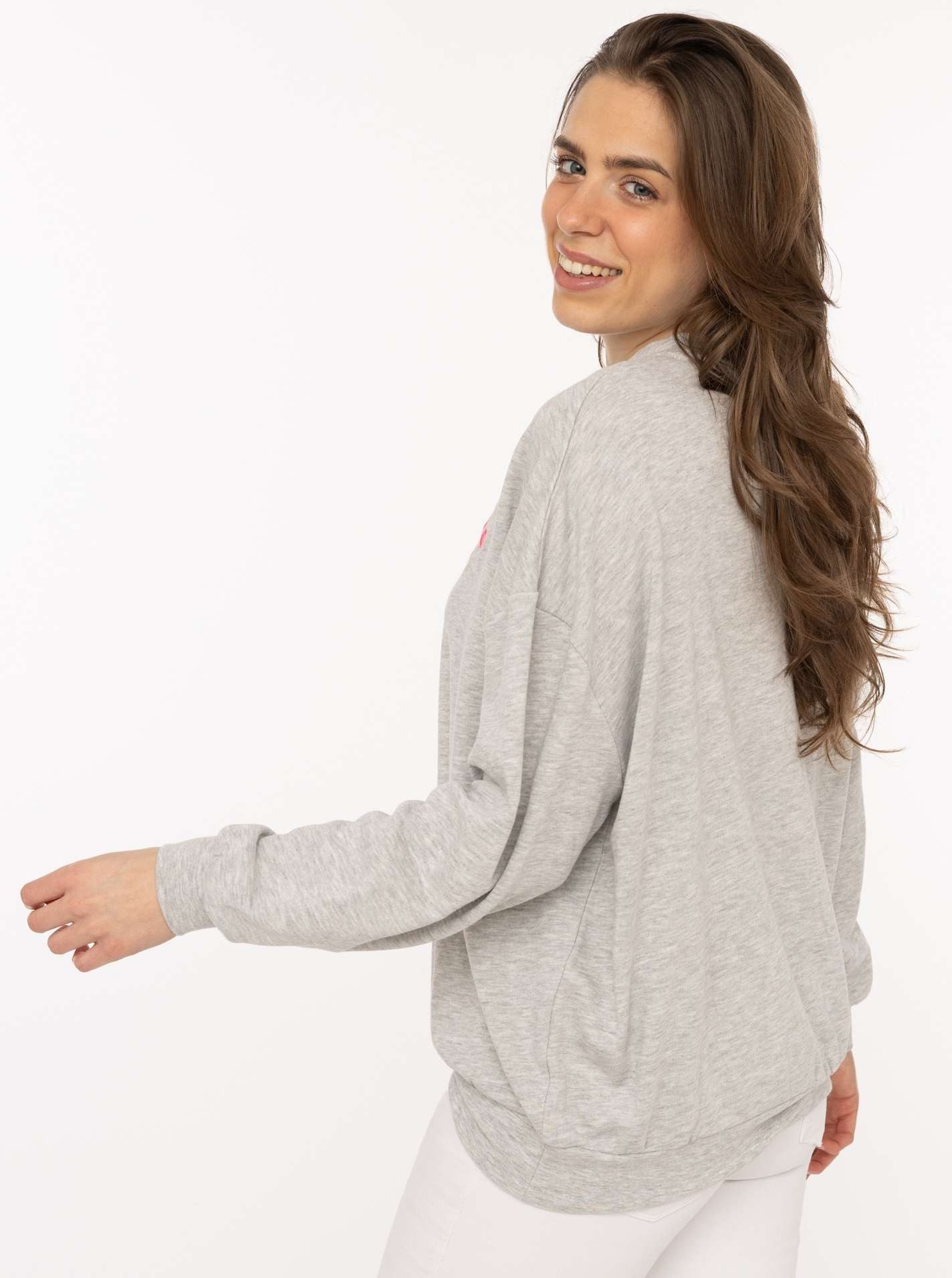 Zwillingsherz Sweatshirt "Feel Good Club" Rundhals, kleine Stickerei vorne