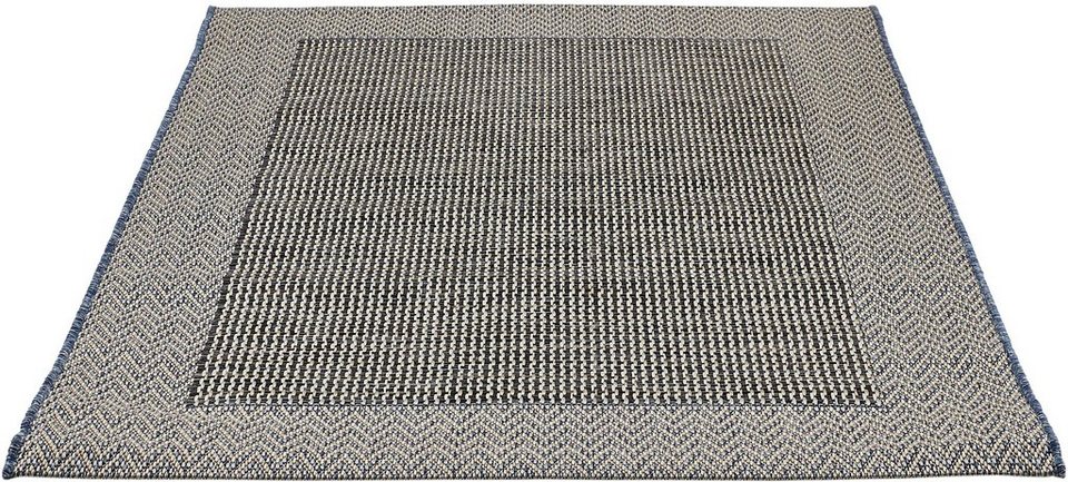 Teppich Clyde 1, Andiamo, rechteckig, Höhe: 5 mm, Flachgewebe, mit Bordüre,  In- und Outdoor geeignet, Wohnzimmer