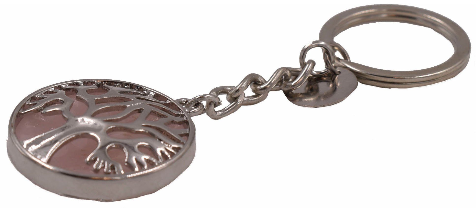 Firetti Schlüsselanhänger Schmuck Geschenk Lebensbaum, mit Rosenquarz, Türkis, Aventurin, Howlith oder Onyx