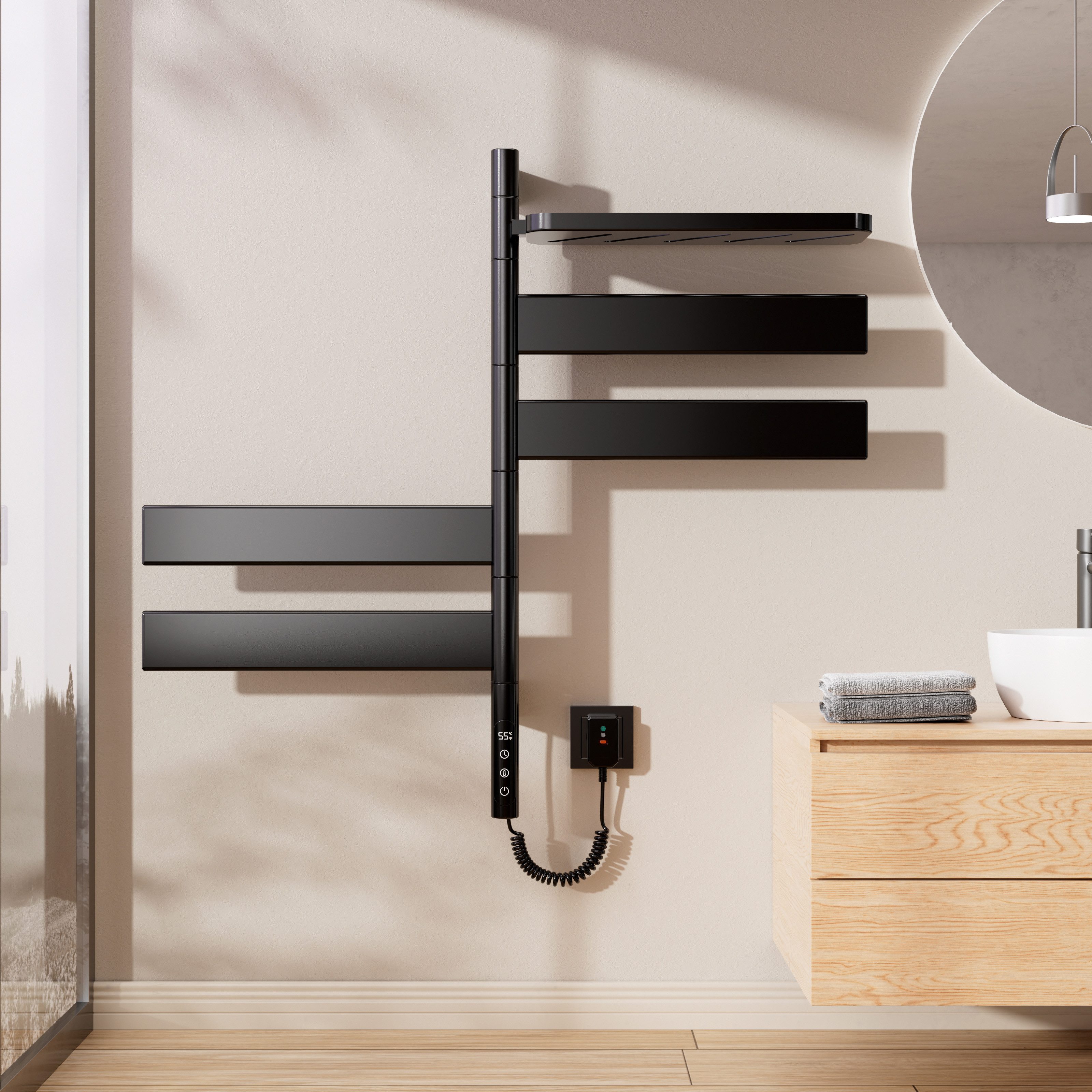 Oihpaw Badheizkörper Handtuchheizkörper Elektrisch Badheizkörper Elektrisch günstig online kaufen