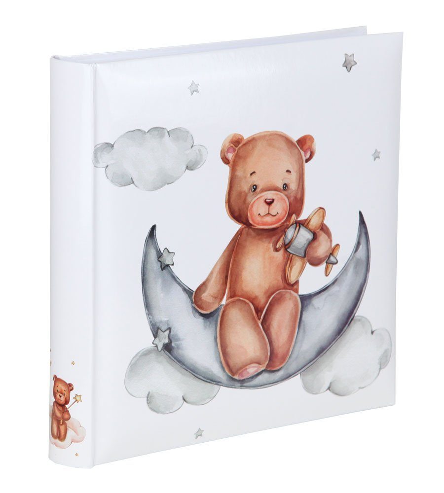 IDEAL TREND Fotoalbum Cat & Bears Fotoalbum 30x30 cm 100 weiße Seiten Baby Kinder Foto Album
