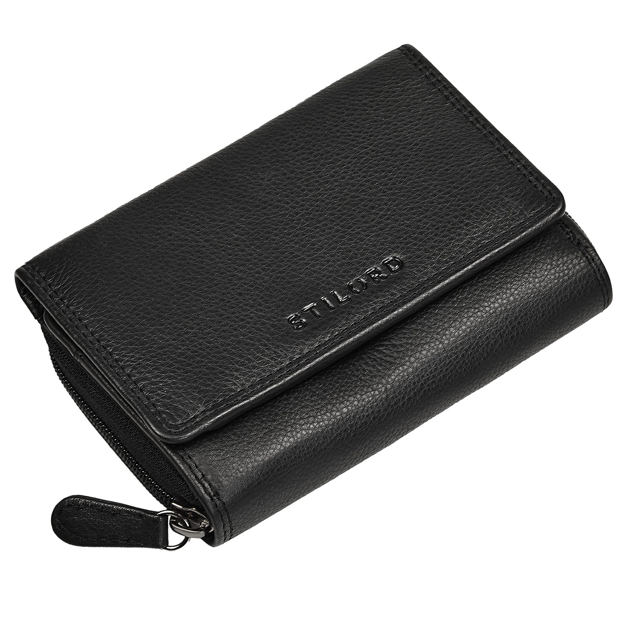 STILORD Geldbörse "Beverly" Vintage Leder Geldbörse Damen Mittelgroß mit RFID-Schutz