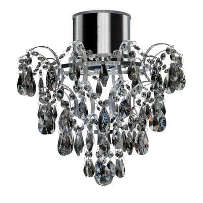 etc-shop LED Deckenleuchte, Leuchtmittel inklusive, Warmweiß, 4W Badezimmer (Gu10 Led) Ip44 Kronleuchter Kristallglas 3000K 300