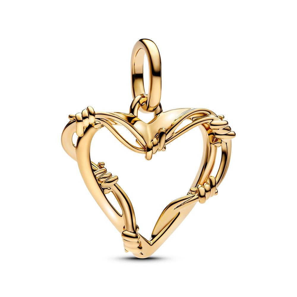 Pandora Charm-Einhänger Stacheldraht-Herz Charm-Anhänger, IP Gold von PANDORA ME