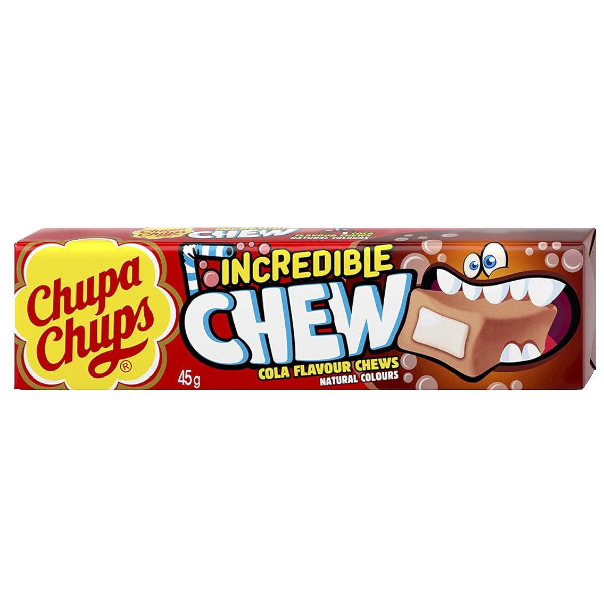Chupa Chups Süßigkeit, Chupa Chups Incredible Chews mit Colageschmack 45g