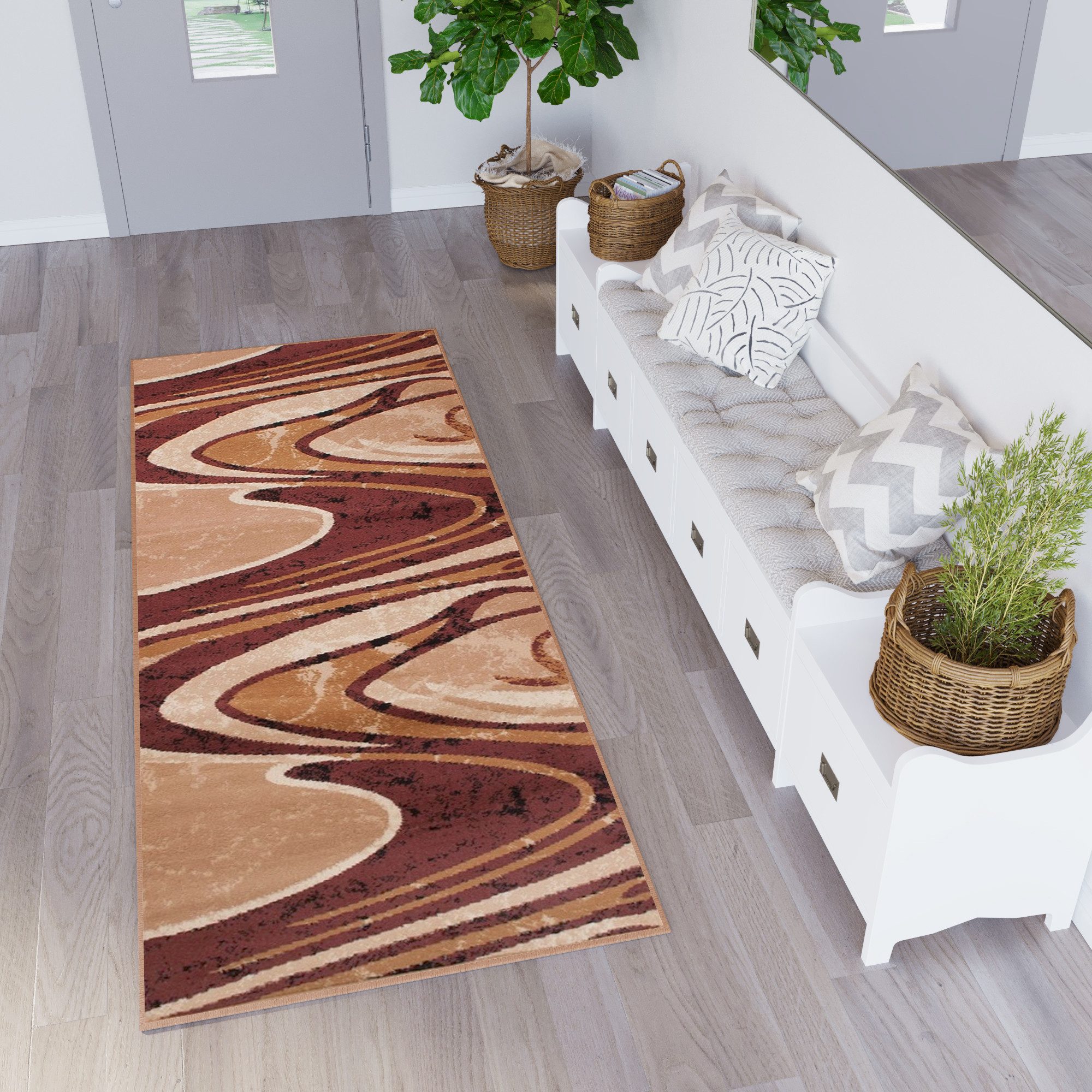Tapiso Läufer DREAM, rechteckig, Höhe: 8 mm, Flur, Meterware, Korridor, Kurzflor