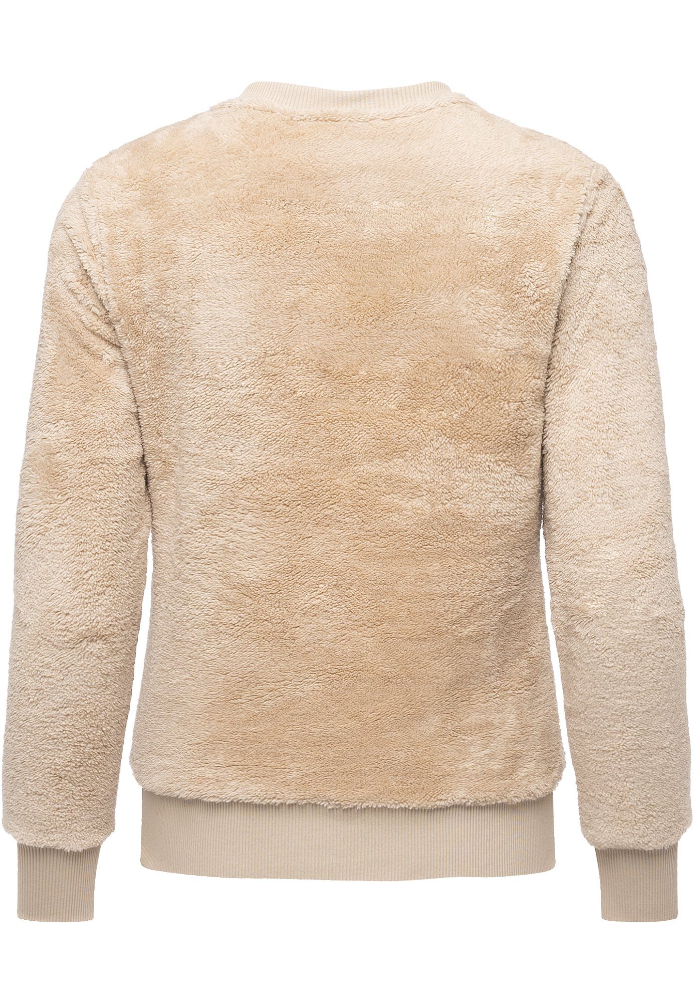 REPUBLIX Sweatshirt LUNA Damen Teddy Pulli Sweatjacke Plüsch Hoodie Pullove günstig online kaufen