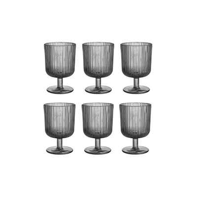 BUTLERS Weinglas »CHELSEA 6x Weingläser mit Rillen 250ml«, Glas