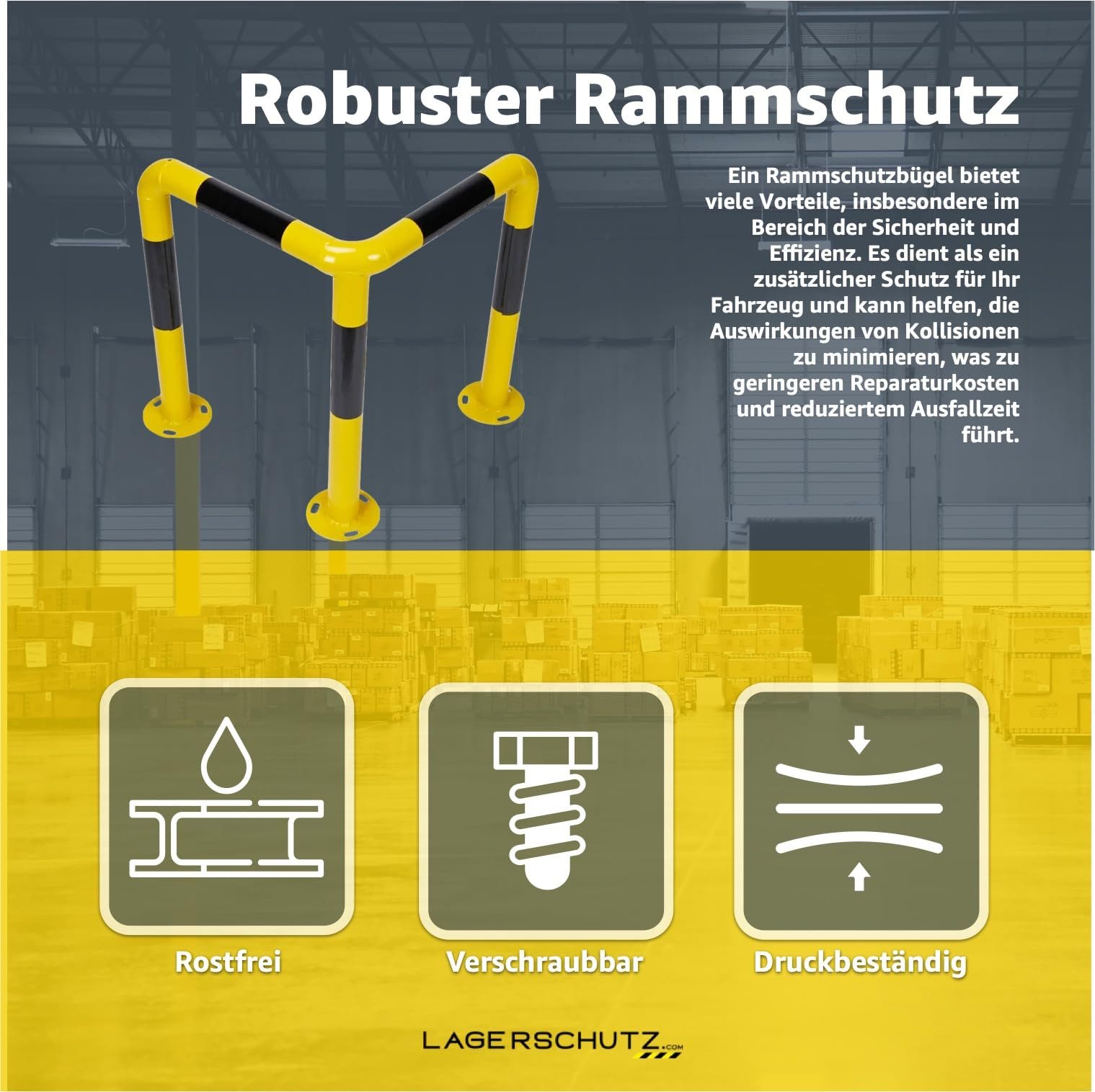 TK Gruppe Schutzpolster L-Rammschutz für Ecken & Säulen - Rammecke & Winkel für Regal (1 St), L-Rammschutz