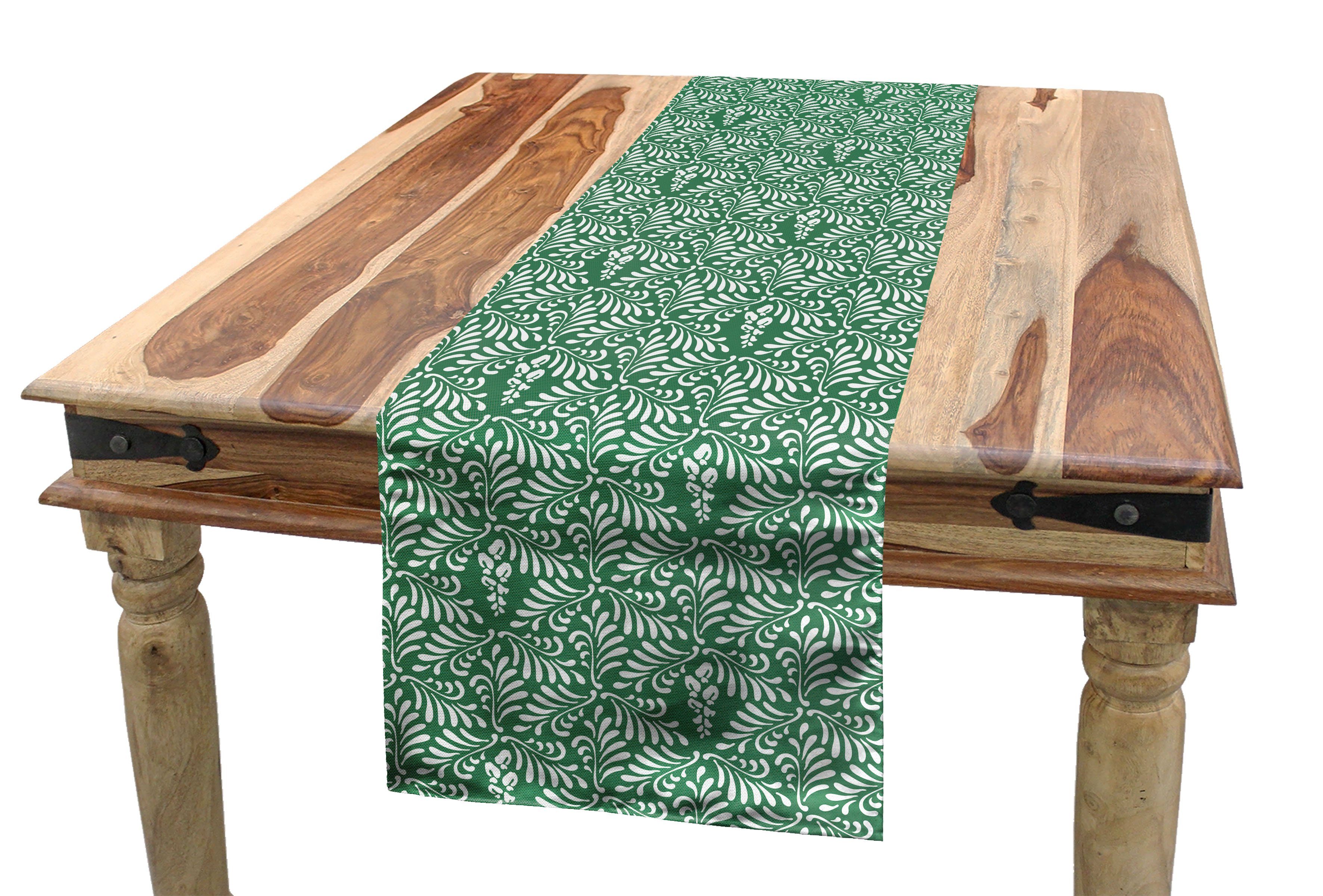 Abakuhaus Tischläufer Esszimmer Küche Rechteckiger Dekorativer Tischläufer, Antique Oriental Eastern Blätter | Tischläufer