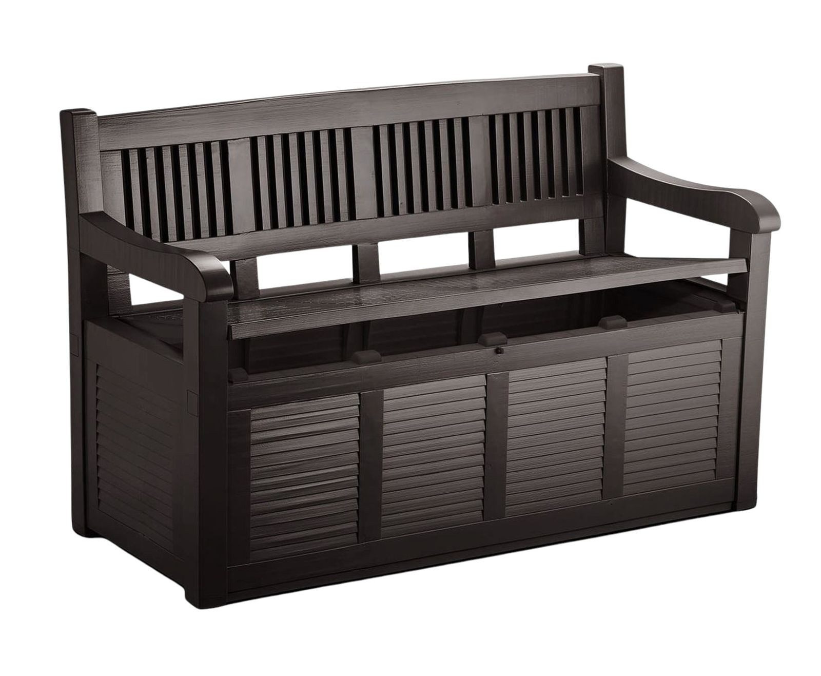 Jelenia Plast Auflagenbox 2-Sitzer Gartenbank mit Aufbewahrungsbox Kissentruhe Auflagenbox Polst