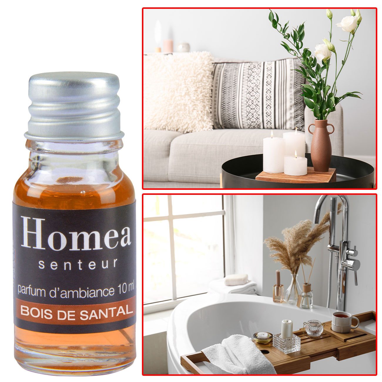 Homea Duftöl Sandelholz (10ml) - Sanfter Raumduft für Entspannung (1-St), Auch für Potpourri oder Aromabrenner geeignet