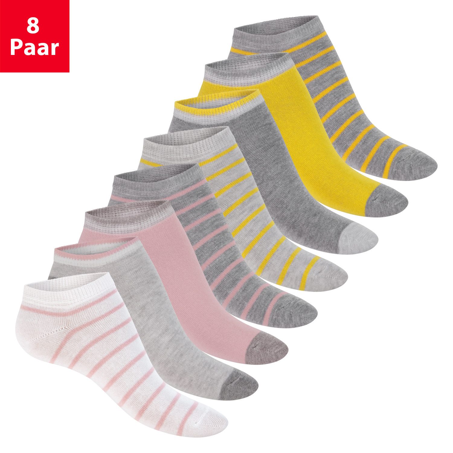 Sneakersocken Süße Damen Sneaker Socken (8 Paar) Kurze Söckchen mit Muster