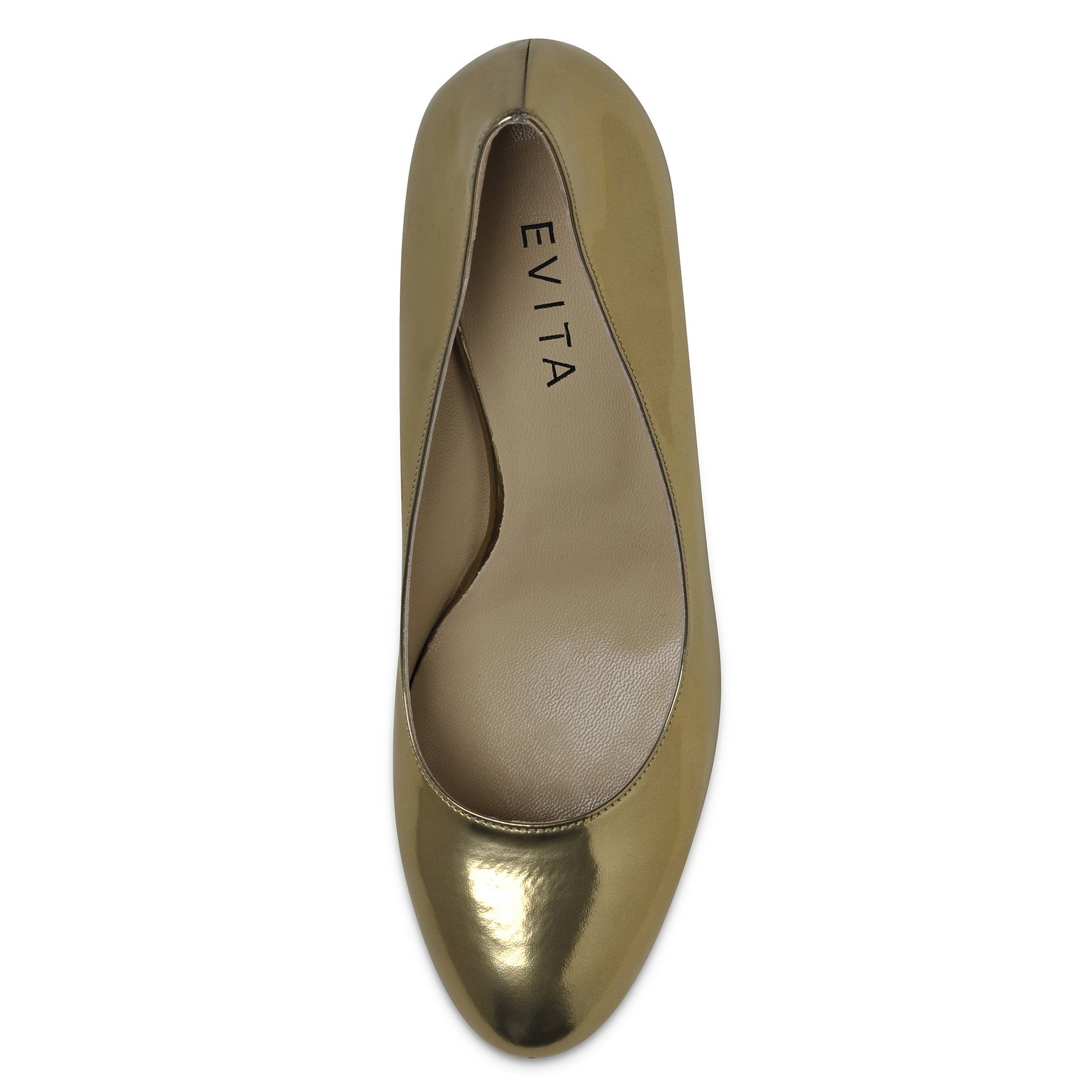 Evita Pumps Handmade gold BIANCA Italy in