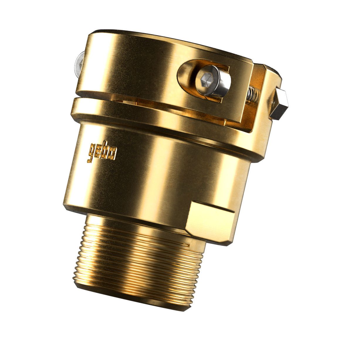 GEBO miniKompaktadapter mit Außengewinde, Messing Serie 303 Stahlrohr, AG 1/2 Zoll x Ø 21,3 mm