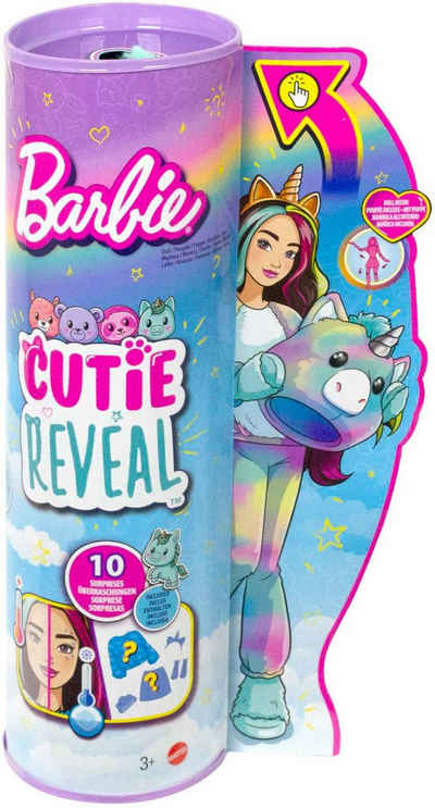 Barbie Anziehpuppe »Cutie Reveal«, mit Einhorn-Plüschkostüm und 10 Überraschungen