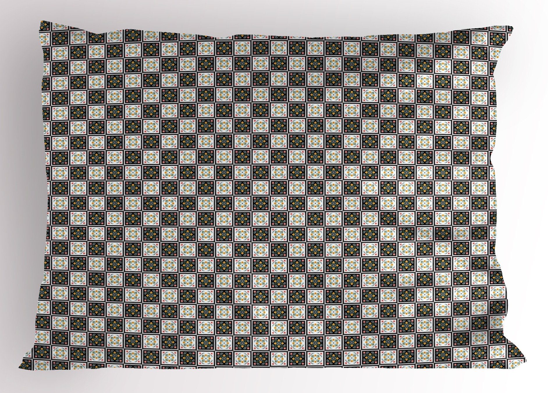 Muster (1 Kissenbezug, Gedruckter Size Kissenbezüge Volk Abakuhaus Dekorativer Floral Stück), King Standard Azulejo