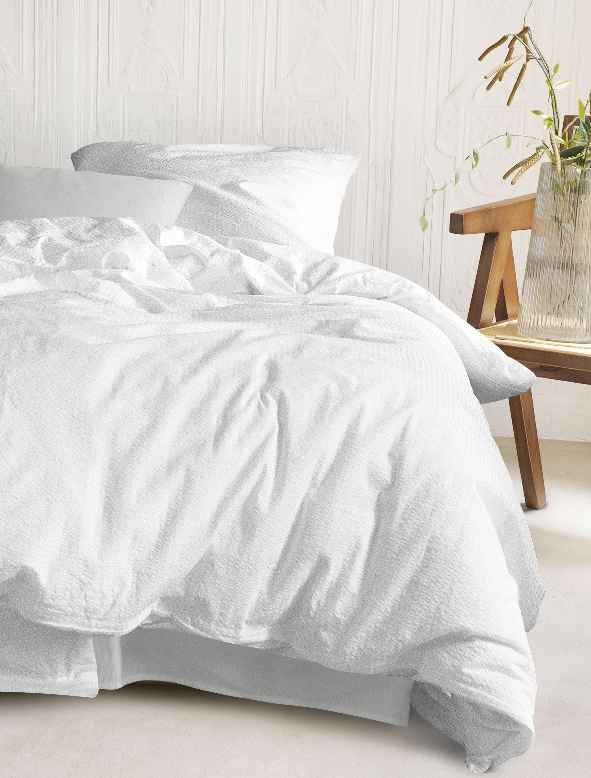 Irisette Bettwäsche Oslo 8787, Seersucker, 2 teilig, super soft, kühlend und atmungsaktiv, pflegeleicht und bügelfrei
