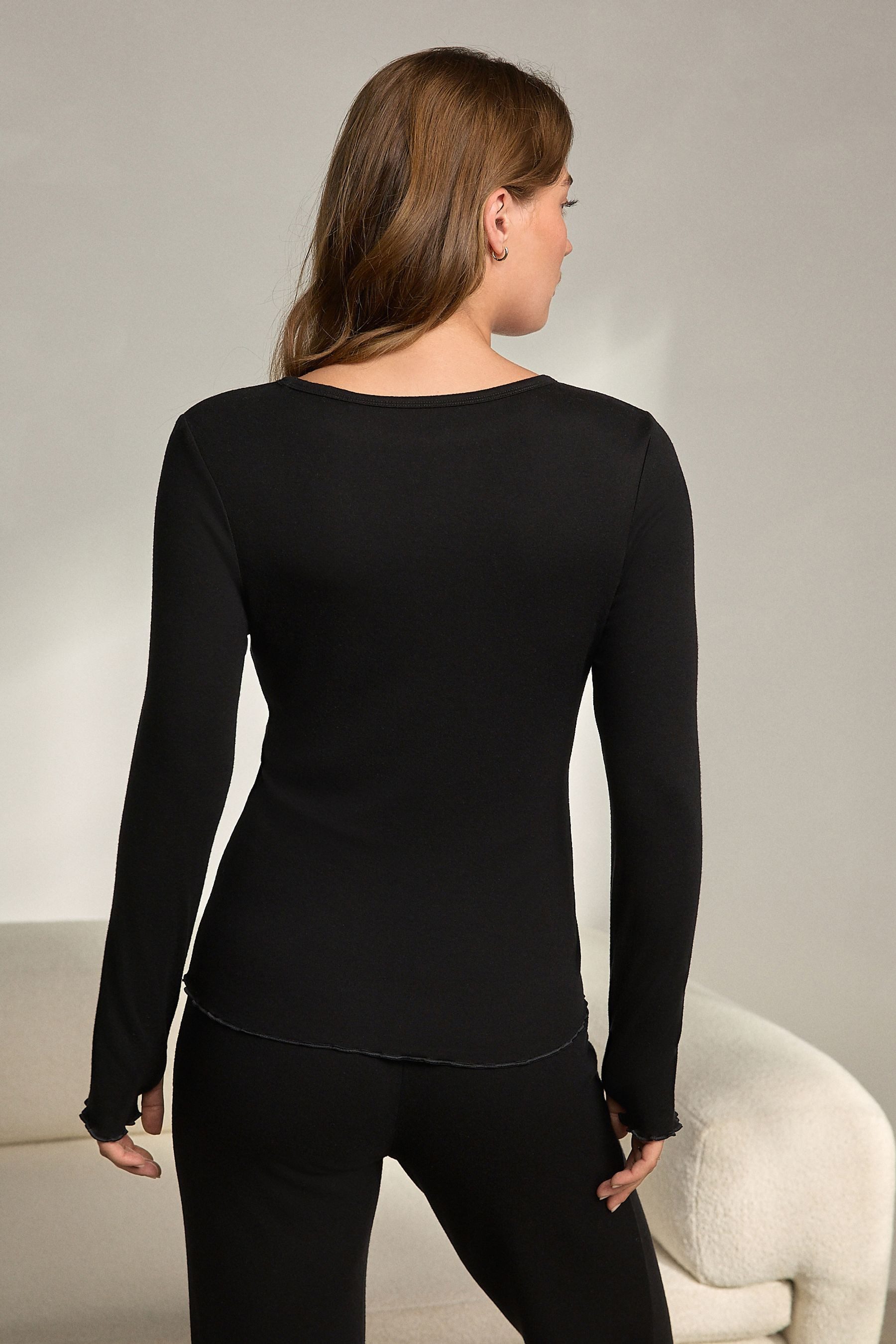Next Langarmbluse Thermogen Langarmshirt mit Merinowolle (1-tlg)