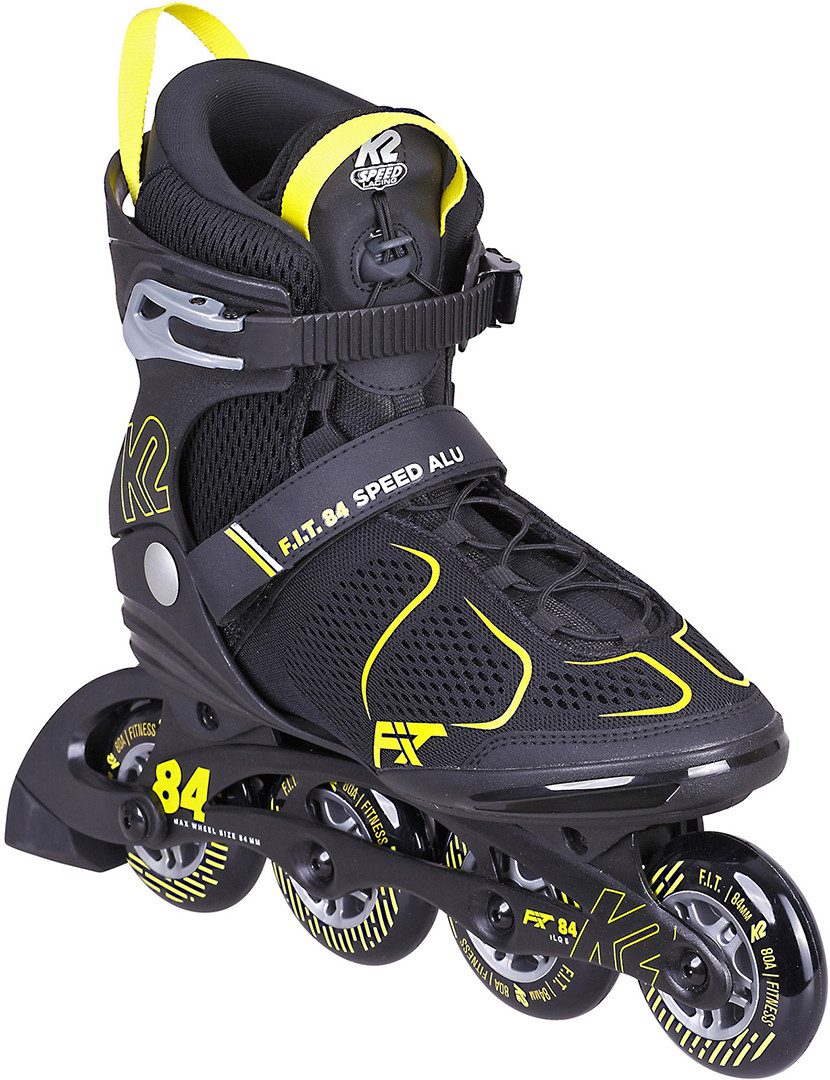 Inlineskates K2 F.I.T. 84 SPEED ALU Inline Skate black/yellow