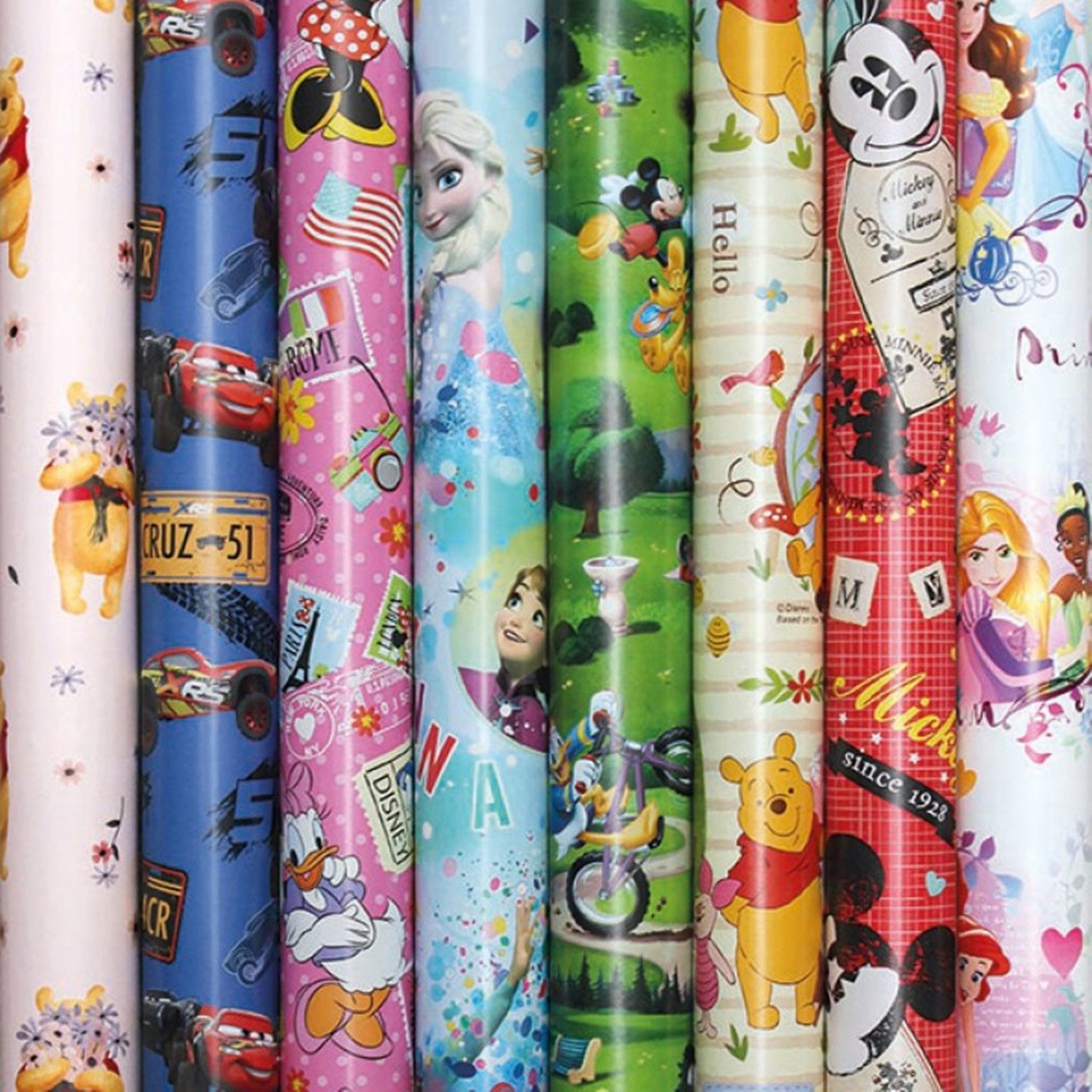 Geschenkpapier 10 Rollen Kinder Disney Geschenkpapier 200 x 70 cm Geburtstag