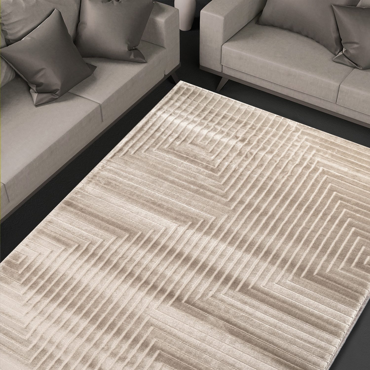 Carpetilla Teppich Teppich Elegance 9500, Rechteckig, Plegeleicht 3d muster günstig online kaufen
