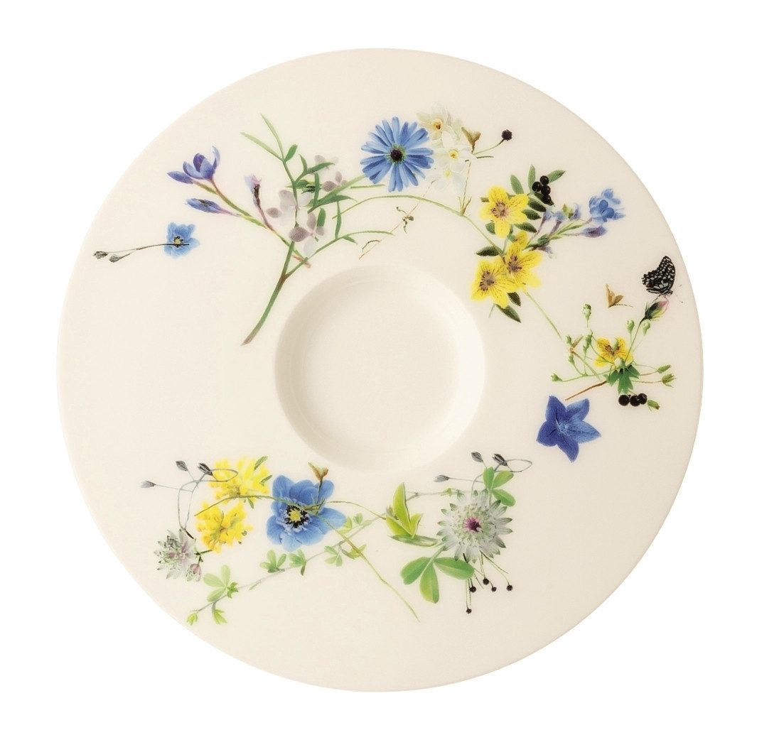 Rosenthal Untertasse Brillance Fleurs des Alpes Kaffee-Untertasse 15 cm, Untertasse