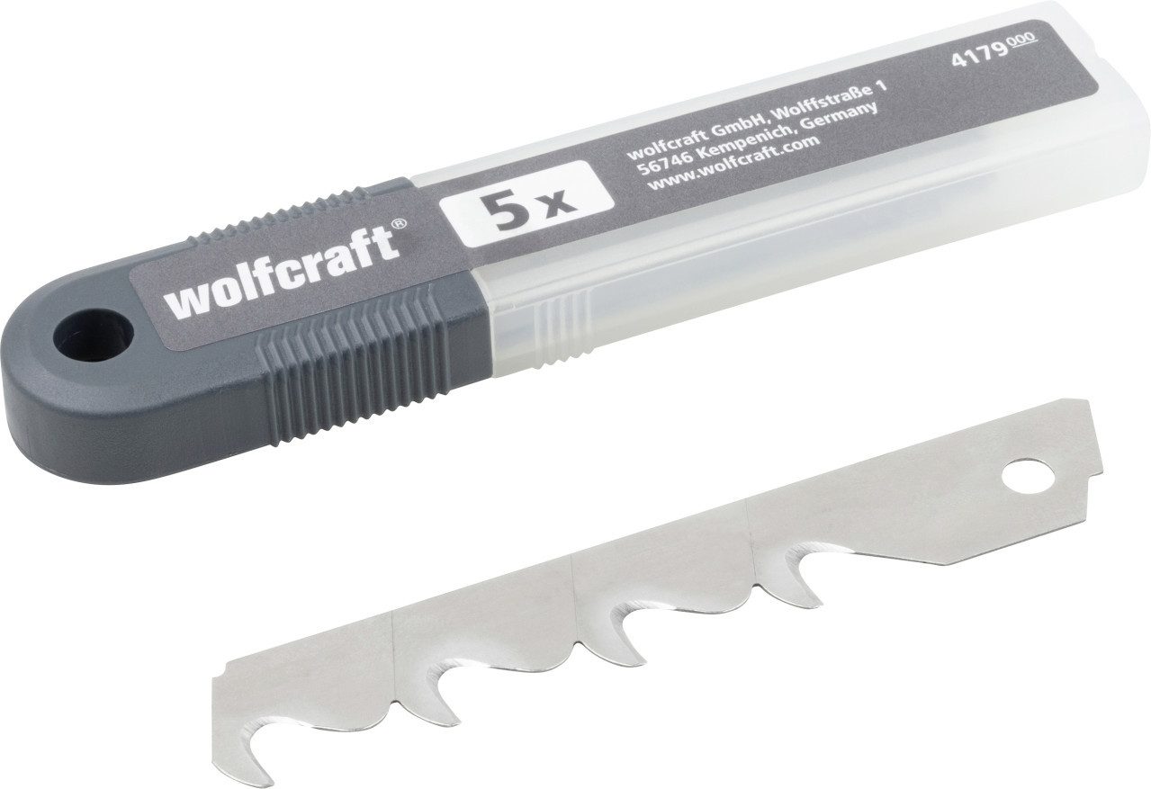 Cuttermesser Wolfcraft Hakenabbrechklingen 18 mm 5 Stück