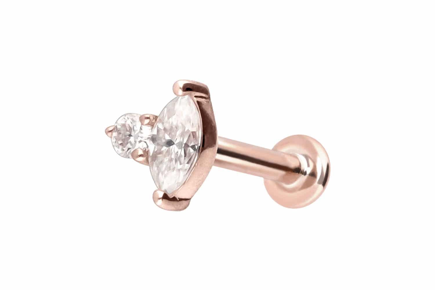 14 Karat-Roségoldfarben