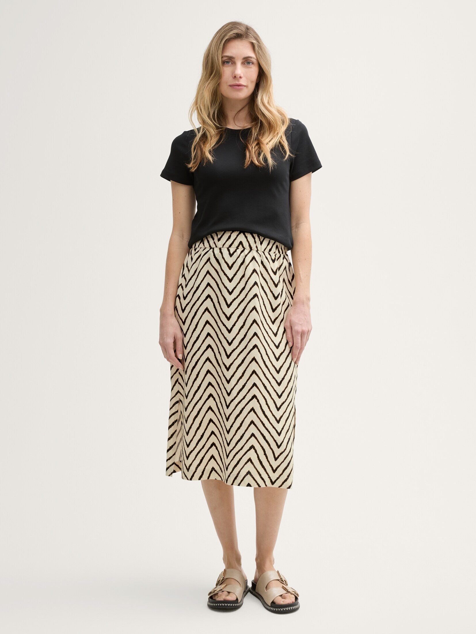 TOM TAILOR Sommerrock High Waist Midi-Rock günstig online kaufen