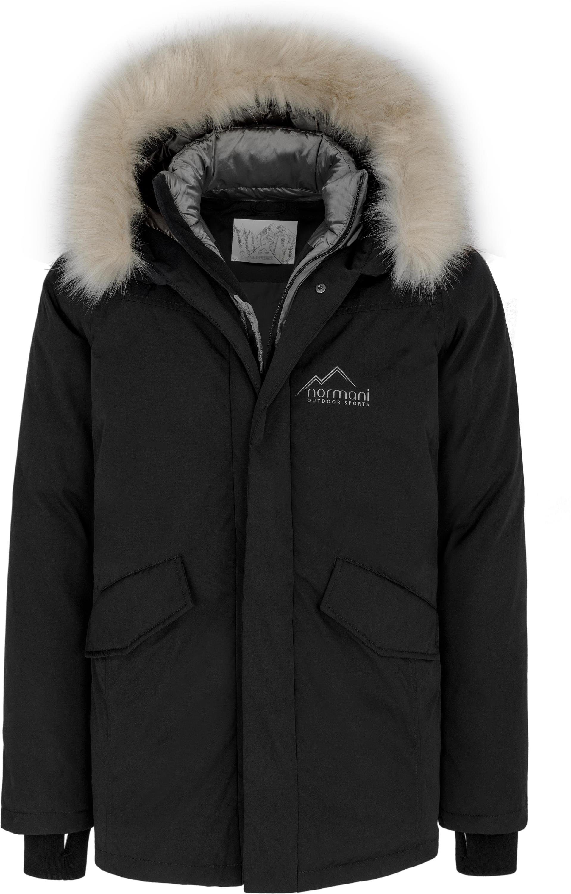 normani Winterjacke Herren-Winterjacke Oimjakon Winter Outdoor Parka mit Kapuze bis -55,2°C - wassedichte Hochleistungsjacke 20.000 mm Wassersäule und PFC-freie DWR Imprägnierung