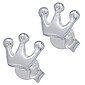 Vinani Paar Ohrstecker, Vinani Ohrstecker Krone mattiert glänzend Sterling Silber 925 König Ohrringe OKR, Bild 1