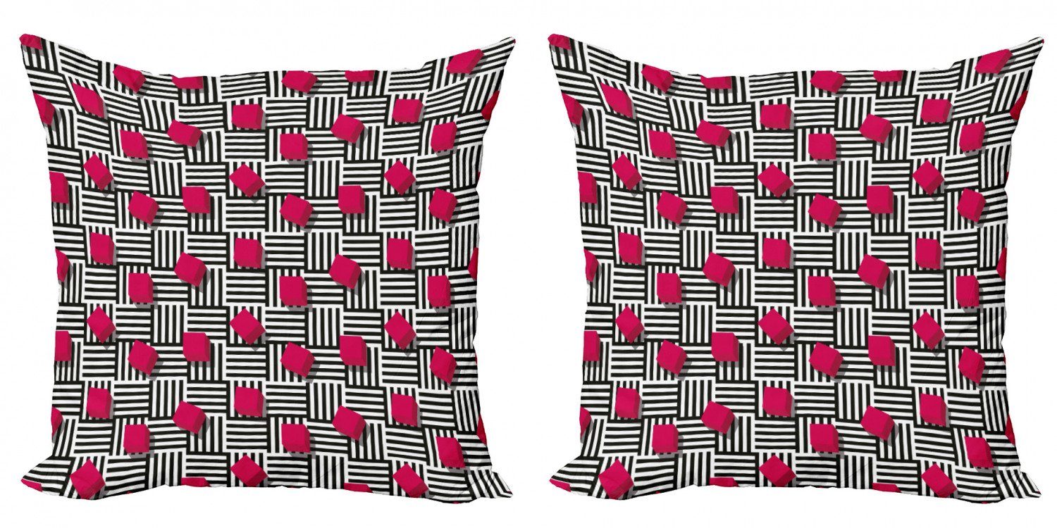 Kissenbezüge Modern Accent Doppelseitiger Digitaldruck, Abakuhaus (2 Stück), Teen Zimmer Geometrisch