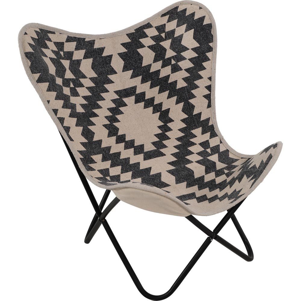 Lesli Living Klappstuhl Butterfly Chair BRENT – Schmetterlingsstuhl beige-schwarz